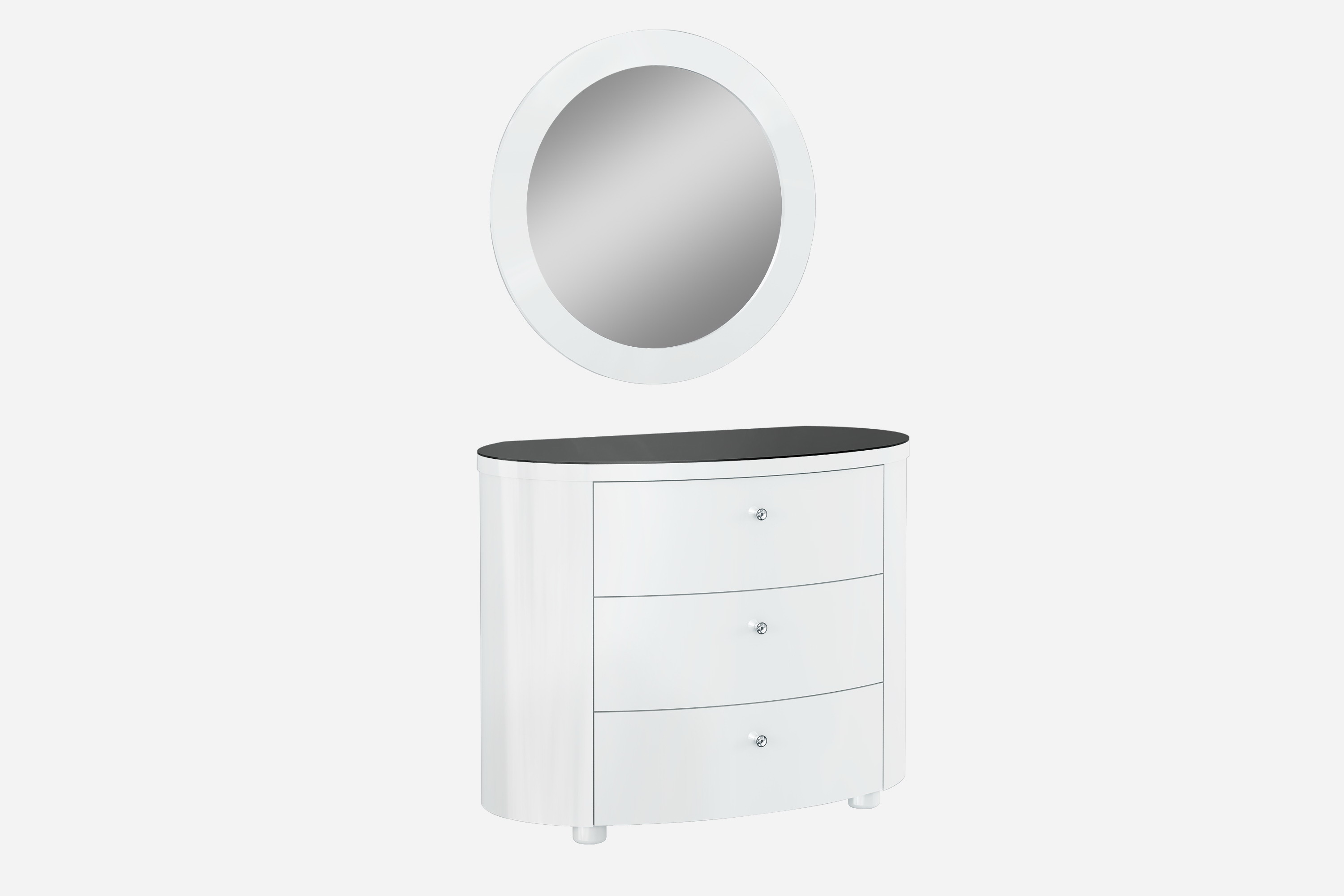 Vicky Black Glass for Dresser GCL Bedrooms